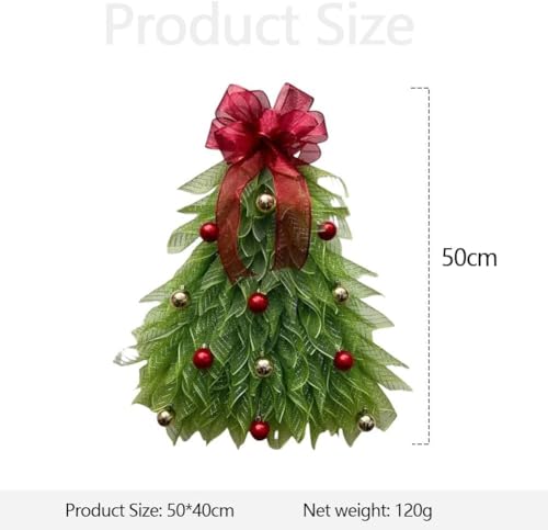 2024 Guirlanda de Natal Handmade Vintage guirlandas de Natal para a porta da frente com bolas de Nat