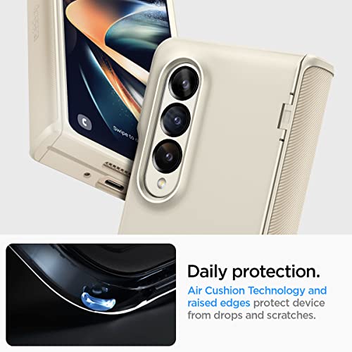 Spigen Slim Armor Pro [Hinge Coverage] designed for Samsung Galaxy Z Fold 4 case cover - Pearled Ivory
