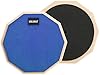 LOLUNUT Dumb Drum Practice Pad,2-sided Silent Practice Pad Soft Rubber Wooden Base Stand with Solid Wood Drum Sticks (8''-Blue) #4
