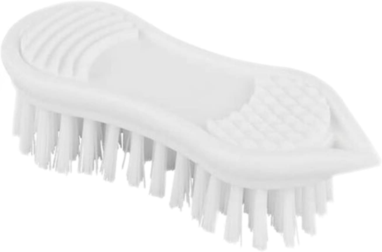 Vsorce4u 1 x White Vegmate Vegetable Cleaning Brush With Scraper - Handheld Kitchen Scrubbing Vegetable Brush