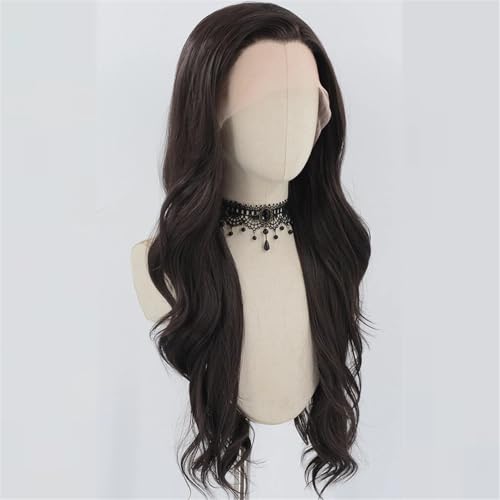 Perruque lace front wig synthétique ondulée longue résistante chaleur - 4