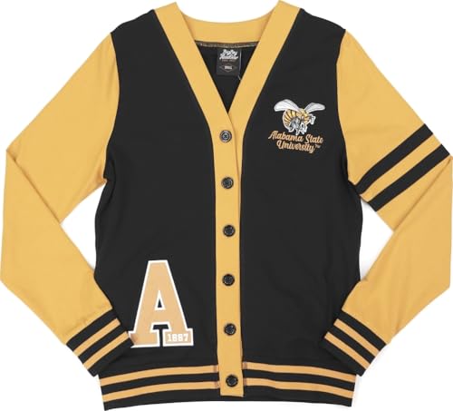 Big Boy Alabama State Hornets S11 Womens Lightweight Cardigan [Black] - ID#69071-15-85-0-0