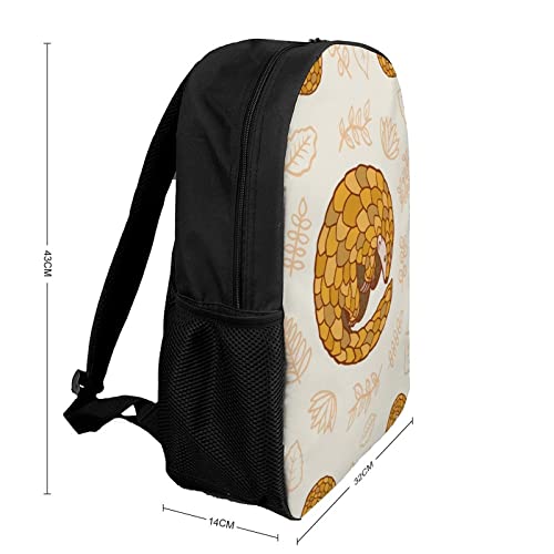 Pangolins Lightweight Laptop Backpack Casual Daypack Fashion Bag 17 Inch for Travel Outdoor Work2