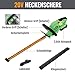 WORKPROX Heckenschere Akku 20V mit 2,0Ah Batteie & Typ-C Ladekabel, Elektrischer Heckentrimmer Schnittlänge 51cm, Schneidedurchmesser 18mm, Heckenschneider Ideal für Garten, Hecken & Sträucher