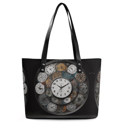Sac à main en cuir pour femme idéal pour le travail et les sorties citadines en noir