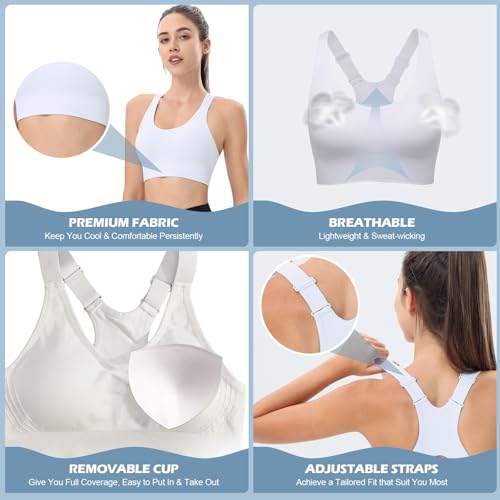 Image of Sports Bra, Workout Tops for Women, Medium Impact Strappy Padded Sports Bras for Women High Support