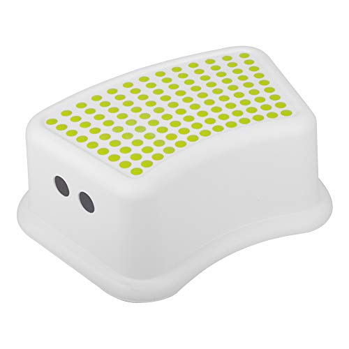Tiawudi Step Stool for Kids (2 Pack), Toddlers Stool for Potty Training, Bathroom, Kitchen, Bedroom, Toy Room and Living Room. Toilet Stools with Soft Anti-Slip Grips for Safety, Stackable (Green)