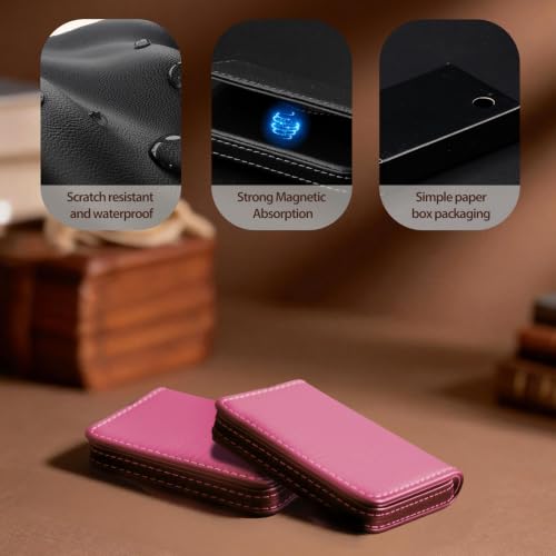 Image of Business Card Holder PU Leather with Magnetic Closure