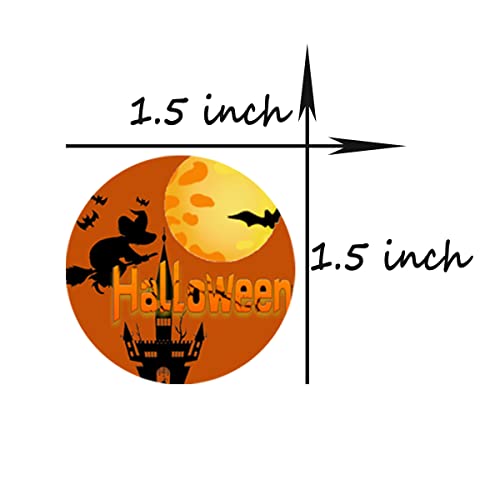 Youok Halloween Stickers Labels, 1.5 Inch Adhesive Fun Happy Halloween Stickers For Treat Bags Goodies Bags Box Cards Decorations(504 Pcs) #TOP1