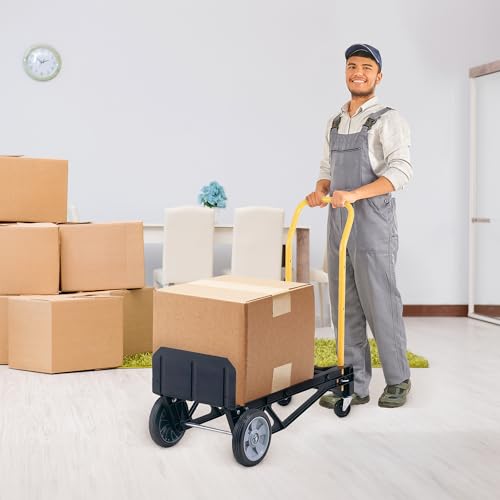 Harper Trucks Convertible Nylon Hand Truck w/ Stair Glides, 300lb Dolly & 400lb Cart Limit