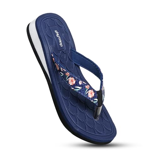 Image of Skytrap Women Blue Nubuck Slippers Flipflop