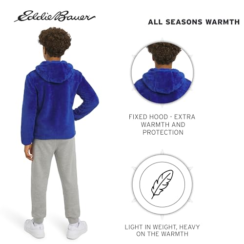 Image of Eddie Bauer Girls' Quest Plush High Pile Faux Sherpa Hooded Jacket