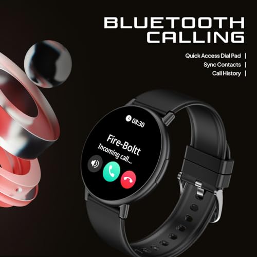 Image of Fire-Boltt Destiny Smartwatch- 1.39 inch Display, Silicon Straps, Bluetooth Calling, 123 Sports Modes, Voice Assistant, Health site, IP67 (Black)