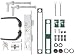 Produktbild Alberts 653811 Zubehör-Set für Wellengitter-Tore | für Tore bis 1500 mm Höhe | zinkphosphatiert, grün kunststoffbeschichtet RAL 6005