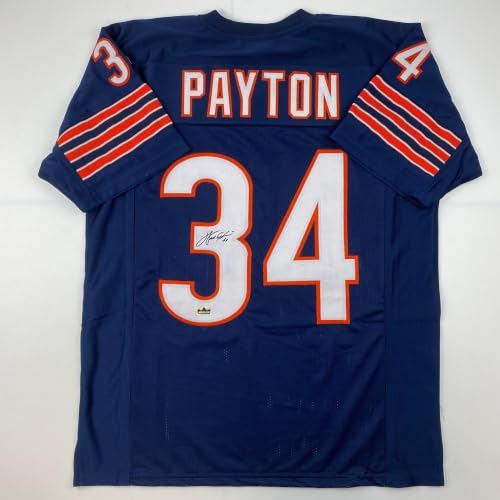 Facsimile autographed Walter Payton Chicago jersey (XL) - blue reprint