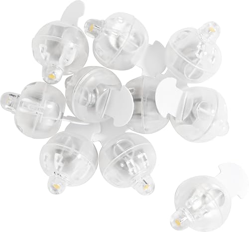 Hobbyfun Mini-LED Leuchtkugeln 10 Stk Warmweiß LED-Beleuchtung Kunststoff Metall Durchmesser 1.5 cm