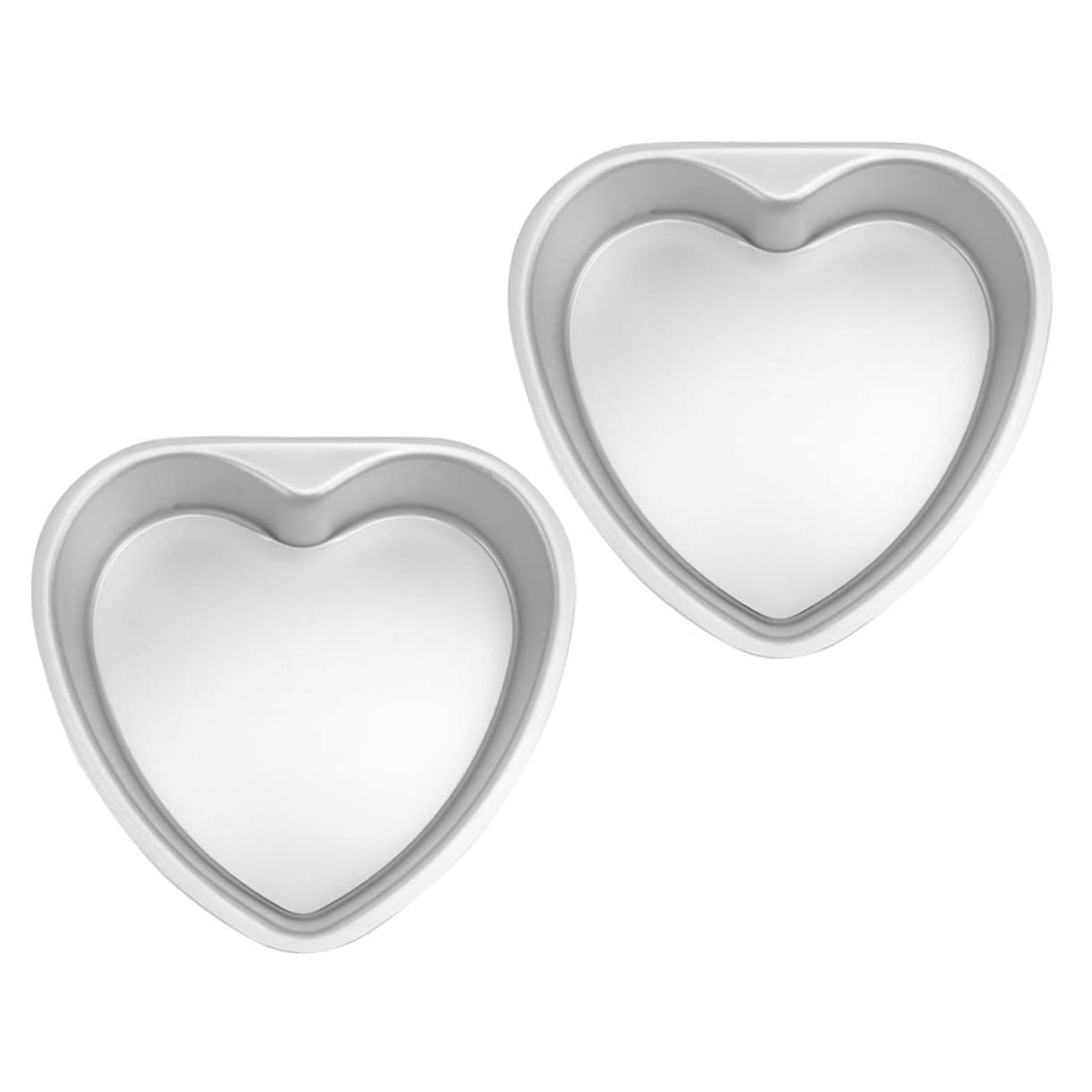 LABRIMP Moules à Gâteau Réutilisables et Faciles à Nettoyer en Alliage D'aluminium Forme Cœur 2 Pièces pour Pâtisserie et Bricolage