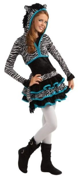 Disfraz de cebra para niñas talla XL