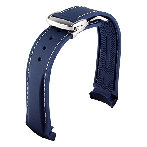Bracelet de montre en caoutchouc à bout incurvé style premium