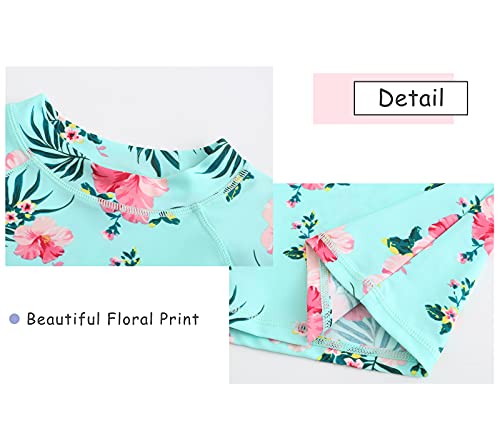 HowJoJo Girls Two Piece Swimsuits Long Sleeve Rash Guard Set Kids Bathing Suits UPF 50+4