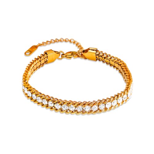 Image of Rubans Demi Fine Stainless Steel Bracelet Waterproof Gift for Women & Girls