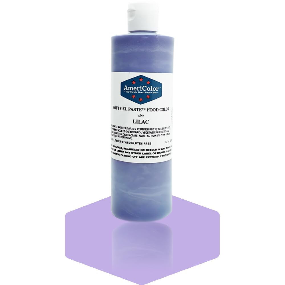 AmeriColor, Lilac, 13.5 Ounce Bottle, Soft Gel Paste Food Color