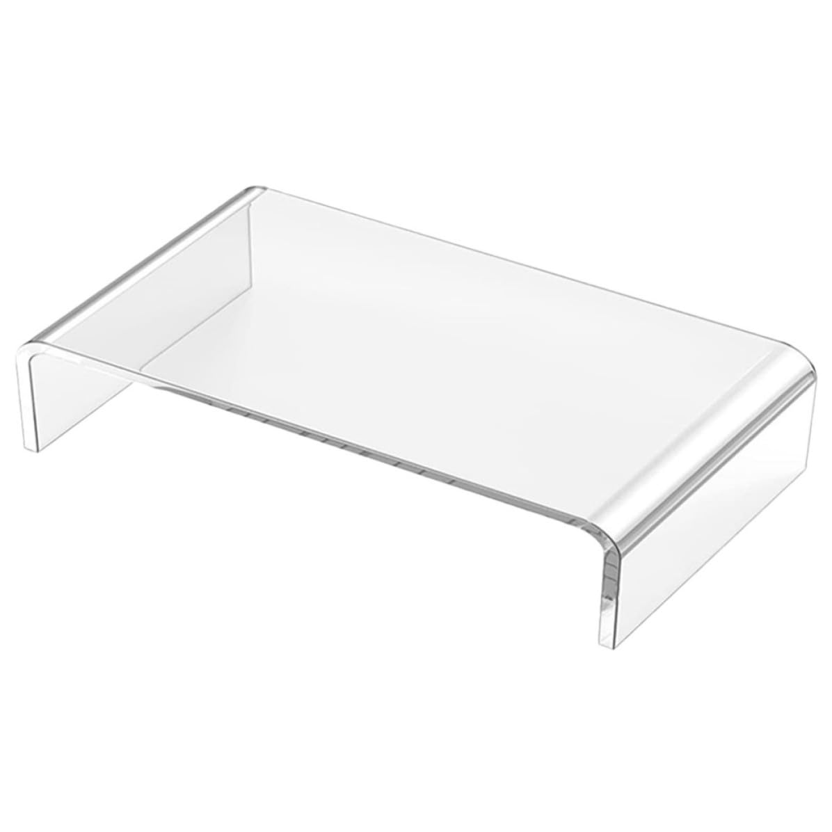 SUPVOX Supporto Organizer Trasparente e Elevatrice Acrilico Base per Monitor Bordo Liscio Laptop e Tastiera da Scrivania per Ufficio e Casa