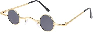 Óculos De Sol Vintage Pretos Óculos De Sol Da Moda Óculos De Sol Metálicos Para Mulheres Óculos Steampunk Armação Circular De Metal Óculos De Sol Novidade Engraçados Óculos De Sol