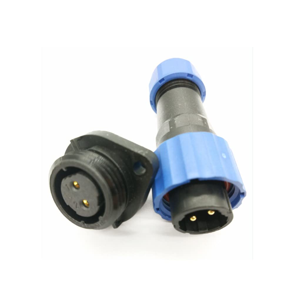 Amazon.com: SP17 Series Male Plug Female Socket 2 Hole Flange Panel ...