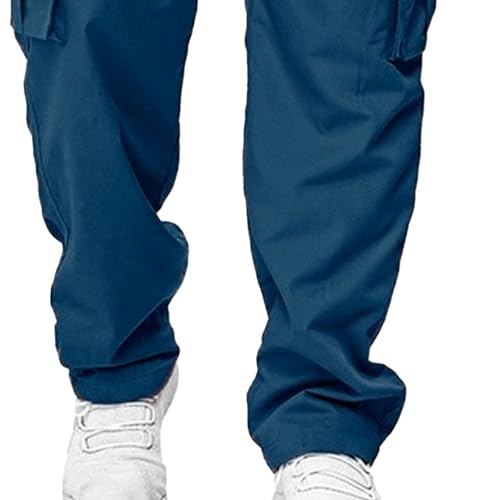 Pantalón cargo hombre cintura elástica multi bolsillos miniatura 3