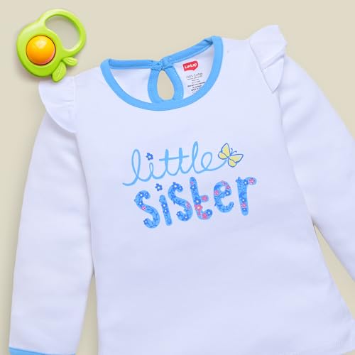 Image of LuvLap Baby Girls 100% Cotton Full Sleeve Top & Pyjama Sets, Pack Of 02