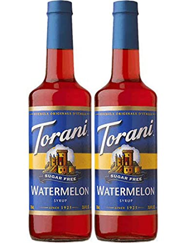 Sirop sans sucre Torani à la pastèque 750ml, 2 pack