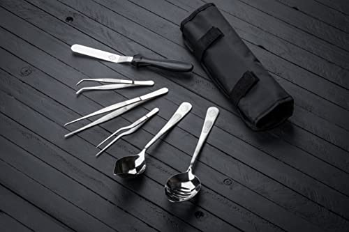 Luxury-Plating-Kit-Decoracion-para-Emplatar-como-un-Chef-Profesional-1-cuchara-perforada-1-cuchara-para-dibujar-con-salsa-1-espatula-y-3-pinzas