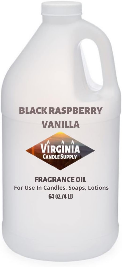 Black Raspberry Vanilla Fragrance Oil (Our Version of The Brand Name) (64 oz Jug) for Candle Making, Soap Making, Tart Making, Room Sprays, Lotions, Car Fresheners, Slime, Bath Bombs, Warmers……