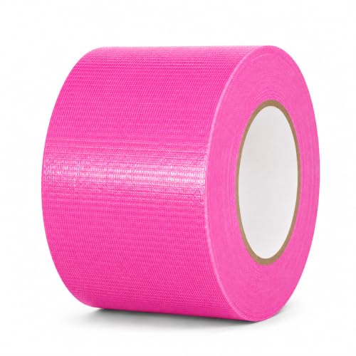 Image of GGR Supplies CDT-36 Pink Cloth Duct Tape, 4 Inch x 60 Yards | Industrial Grade; Waterproof and UV Resistant; Clean Removal With No Sticky Residue; Repairs, Packaging, Bundling and Sealing