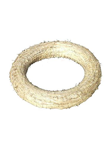 Strohrömer Natur - Kranzrohling aus Stroh für Floristik, Dekoration & DIY-Projekte - Robuster Strohkranz als Basis für Adventskränze, Türkränze, Gestecke & Trauerkränze (5 Stück - ⌀ 60 cm, H: 12 cm)