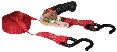 KEEPER – 1” x 13' High Tension Ratchet Tie-Down with S Hooks - 400 lbs. Working Load Limit