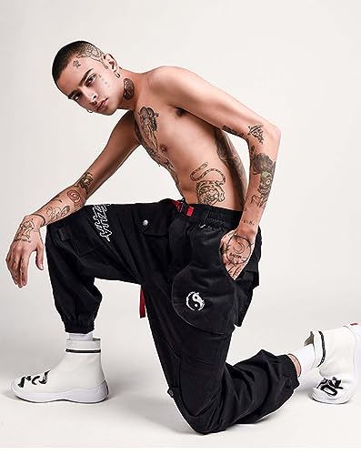 Niepce Inc Japanese Streetwear Cargo Pants for Men with Straps3