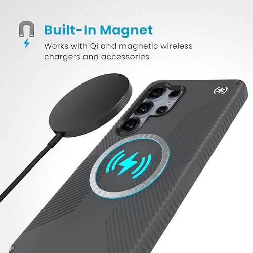 Image of Speck Samsung Galaxy S25 Ultra Case - Magnet Case, 13-Foot Drop Protection, No-Slip Grips - Samsung S25 Ultra Case Magsafe - Raised Bezel and Enhanced Buttons - Presidio 2 Grip(Pack of 1)
