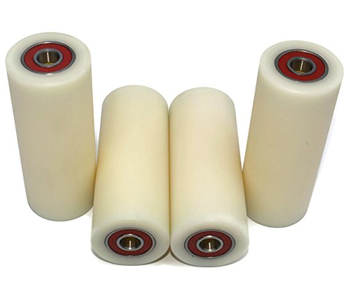 Roulettes pour transpalettes en nylon lot de 4 pour charge lourde 40-100-10
