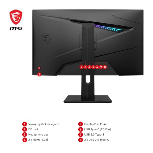 MSI MAG 274QRF QD E2 27 Inch 2K WQHD Gaming Monitor - 2560 x 1440 Rapid IPS Q...