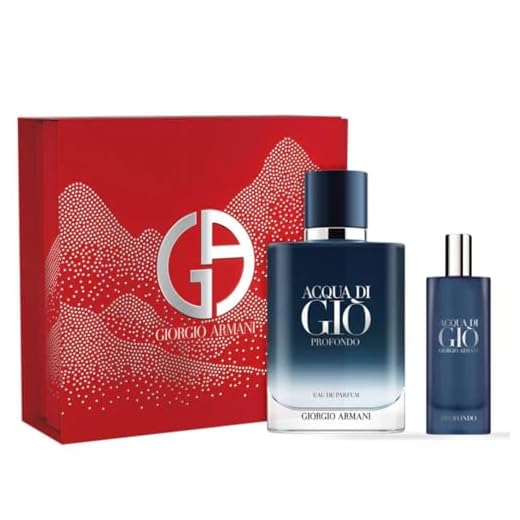 Giorgio Armani Acqua di Gio Profondo Eau de Parfum 100 ml Set de regalo 2024 (contiene EDP de 100 ml y spray de viaje de 15 ml)