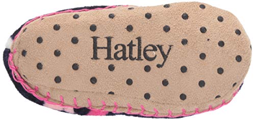 Hatley Girls' Toddler Fuzzy Fleece Slouch Slippers, Lovey Hearts, Small (5-7 Us Child Shoe Size) #TOP3