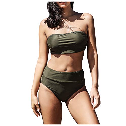 Bikini brasileño Mujer,Bañador para Mujer Negro Blanco Guinga Fruncido Traje de Baño de Una Pieza