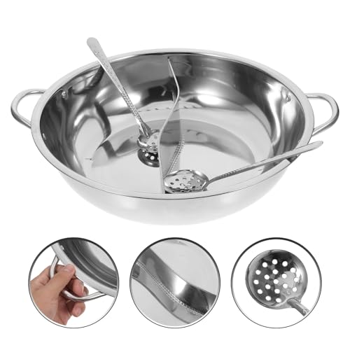 Olla de acero inoxidable resistente con divisor de doble fondo 8