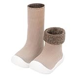  Cheerful Mario 6-24 Mois Chaussures Premiers Pas Bébé Garçon Fille Chaussons Bebe Antiderapant et Souple Kaki-B19 EU