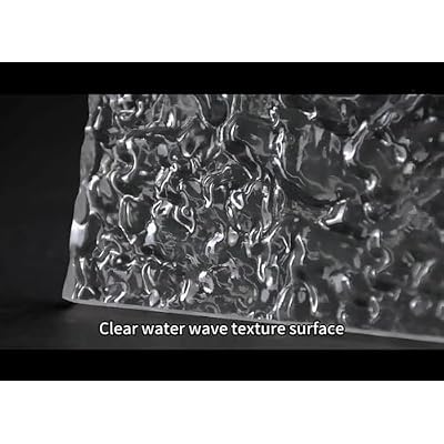Set of 2 Clear Acrylic Sheets Stone Texture,1/8'' Thickness Plexiglass Wave Ripple Sheet Acrylic Sheet for DIY Craft Projects,Signs, Display Cases (12 x 16)