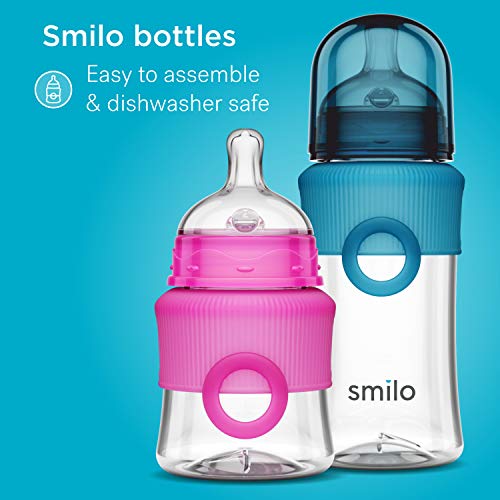 Smilo Anti-Colic Bottle Nipple, Fast Flow 9M+, 3 Count