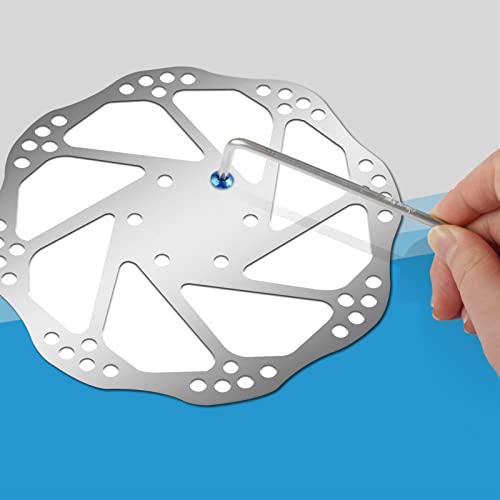 Leontool 12 Pcs Bicycle Disc Brake Bolts M5X10Mm Mtb Rotor Bolts Blue Bicycle Rotor Screws Disc Rotor Bolts With 1 Pcs T25 Torx Wrench L For Road Bike Mountain Bike #TOP3