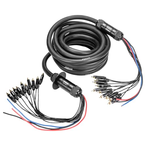PRV AUDIO Snake 10RCA-30 Car Audio 30 Ft Medusa Cable 10 RCA Channels + 3 Power